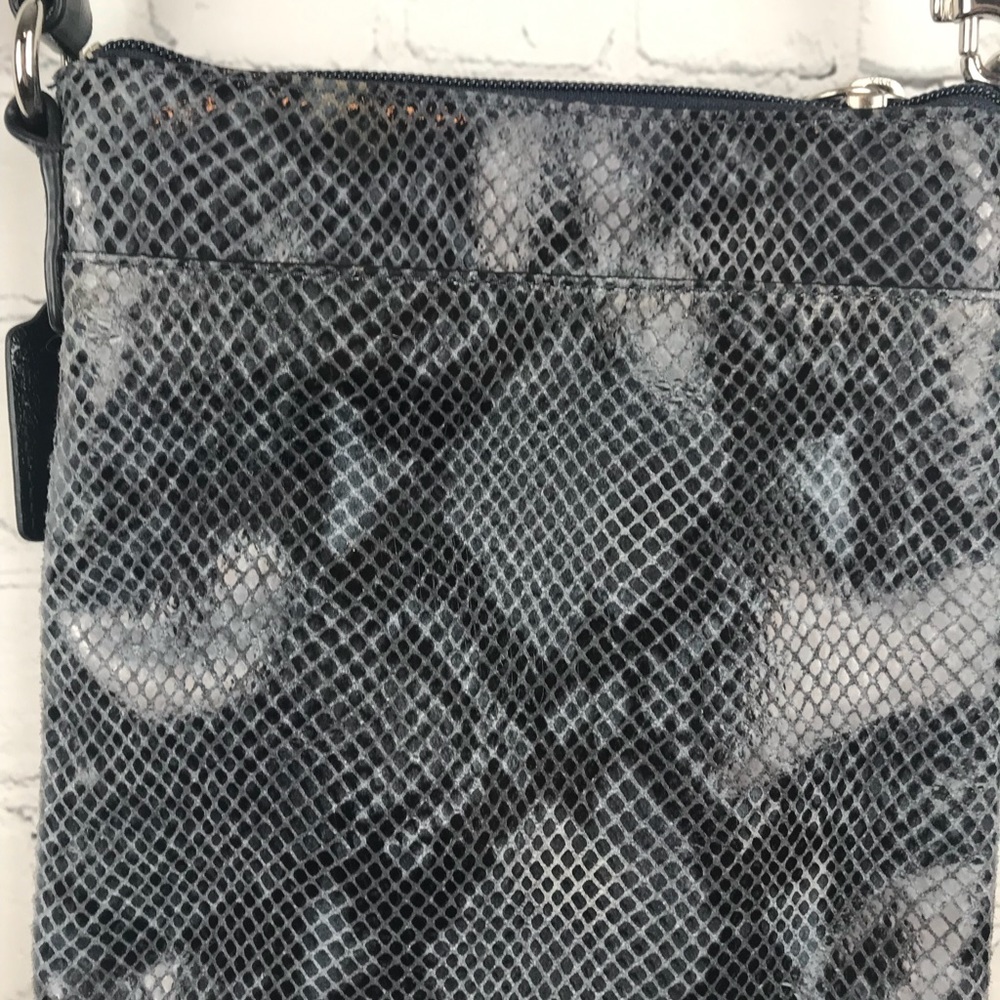 COACH Python Print Crossbody Purse with Patent Leather Accents - Picture 10 of 16
